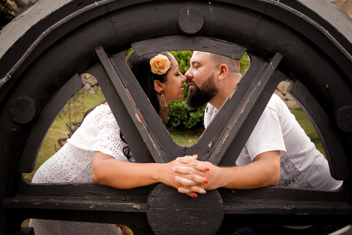 foto do casal dentro da roda