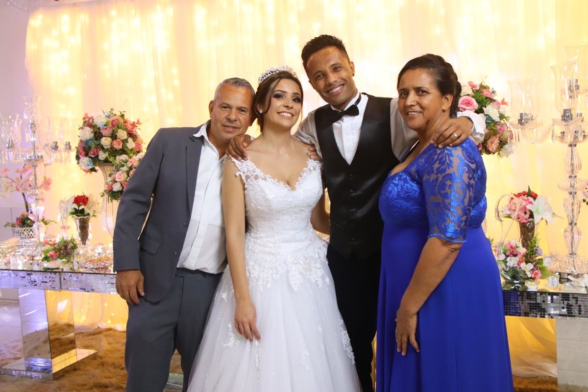 noiva com os pais