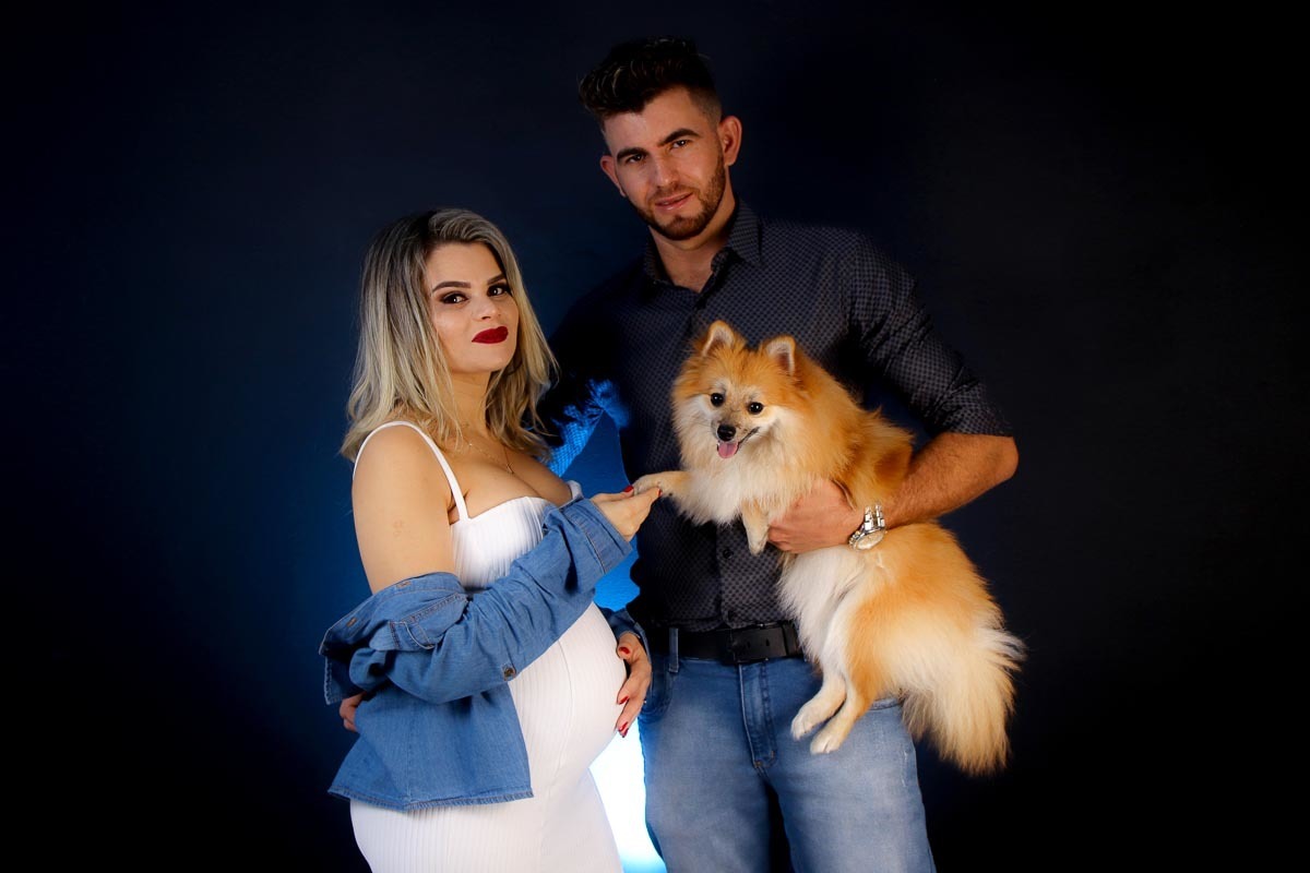 fotografia gestante com pet