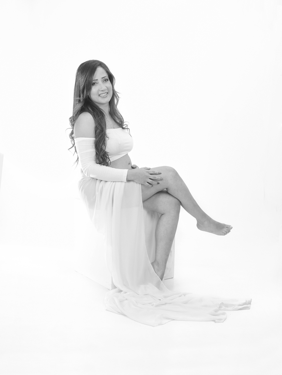 gestante pose sentada