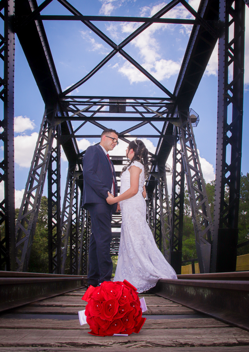 fotografia plonge dos noivos