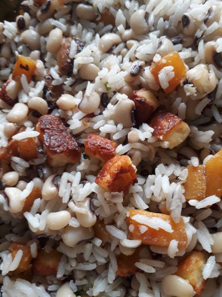 Baião de Dois vegetariano 
Quem disse que vegetariano passa fome 