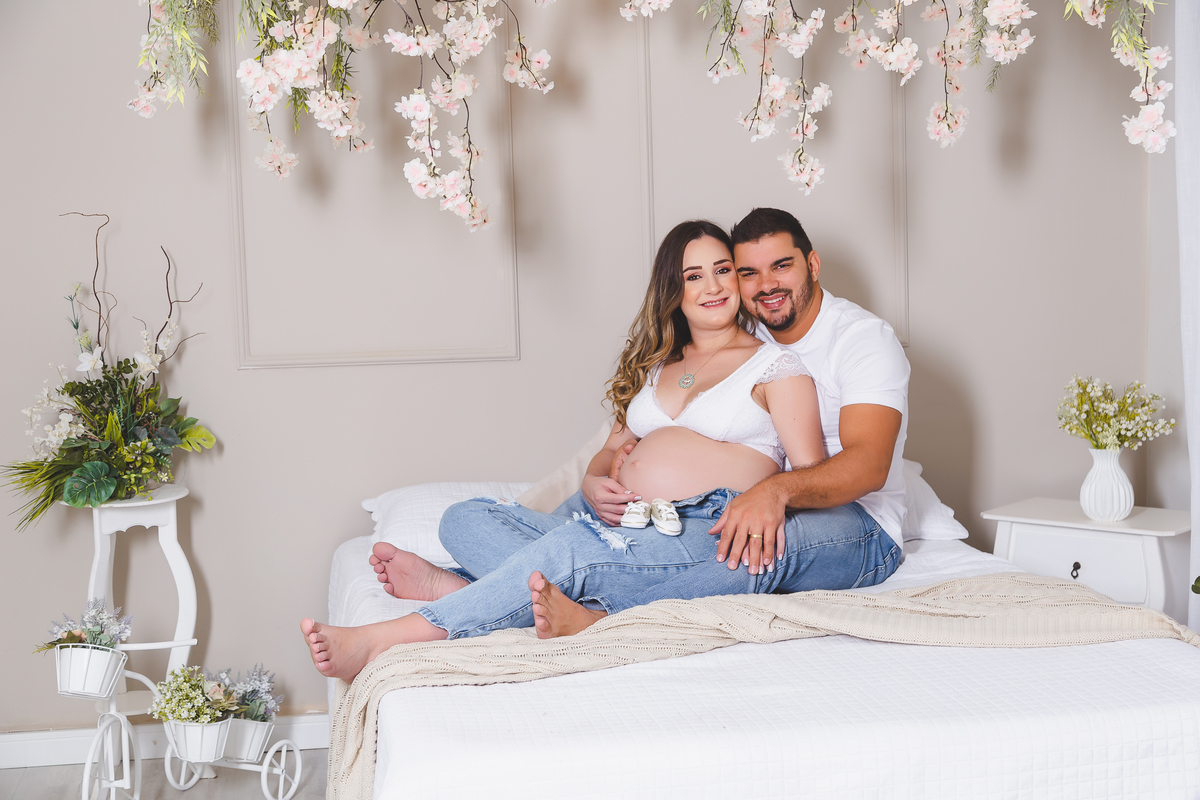 ensaio gestante em estudio