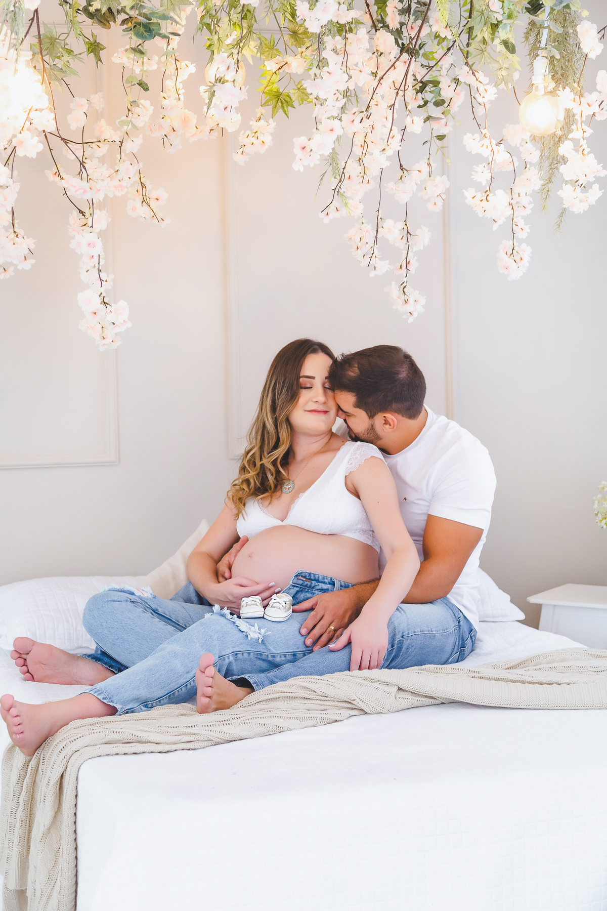 ensaio gestante em estudio