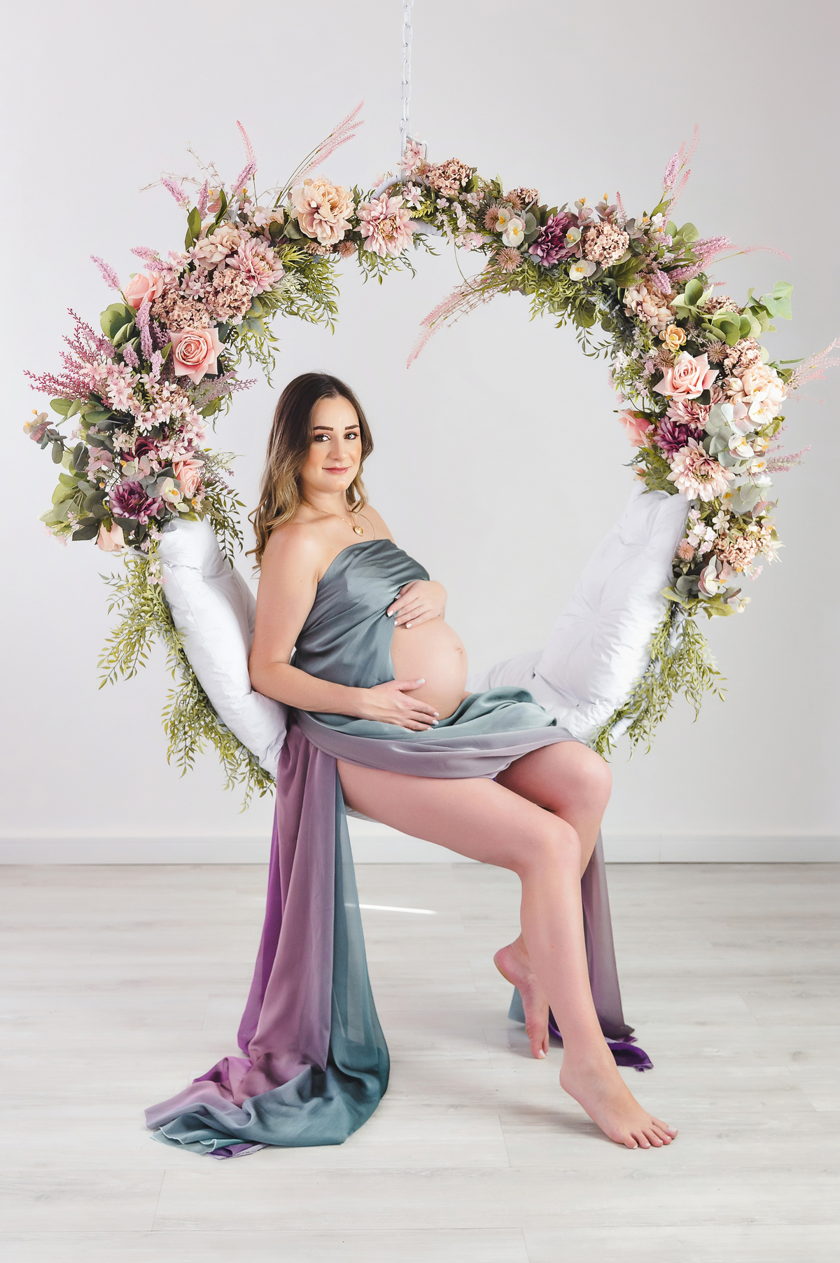 ensaio gestante em estudio