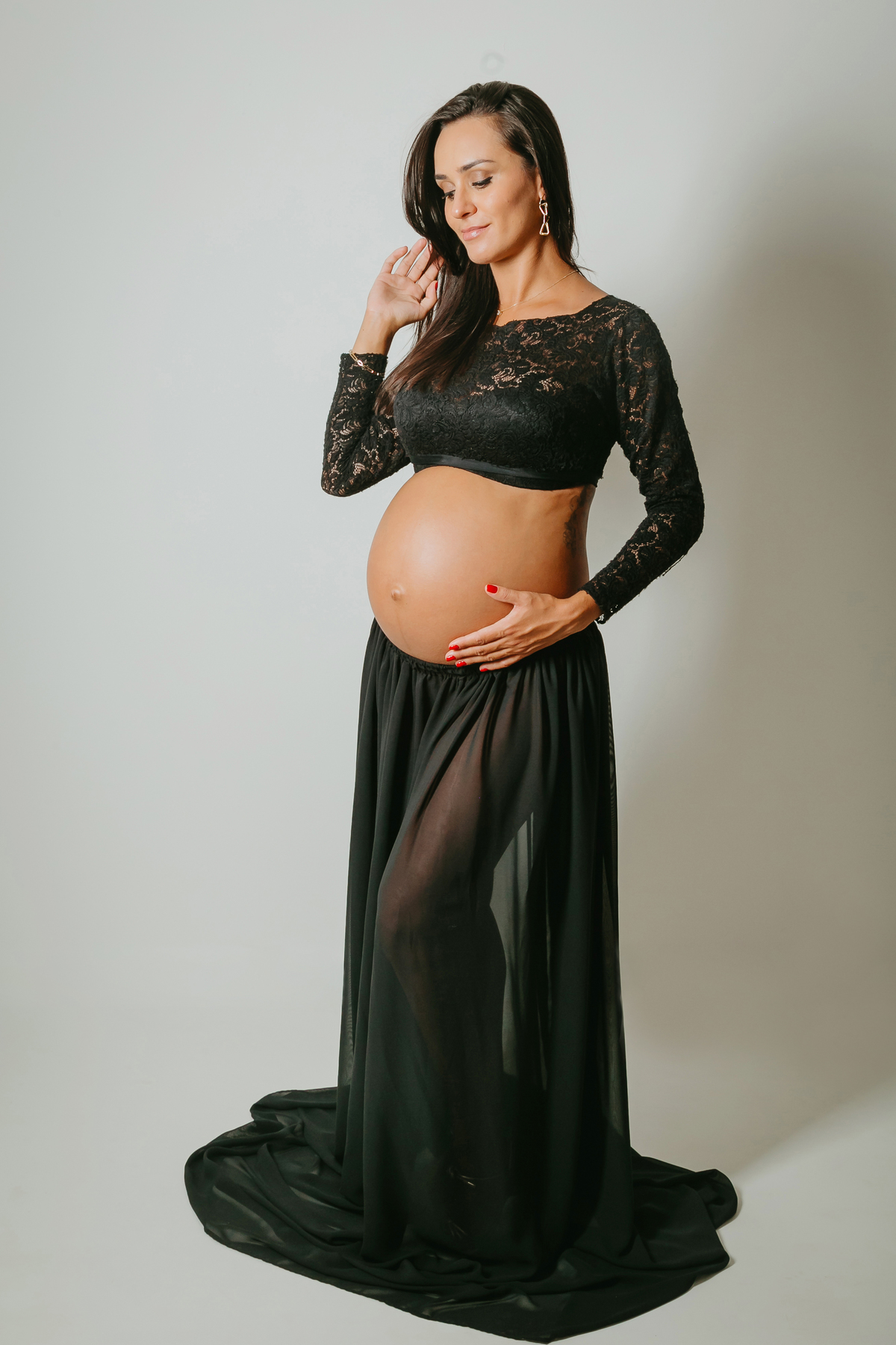 Ensaio gestante, realizado no esúdio Juliana Lima, em Campinas.