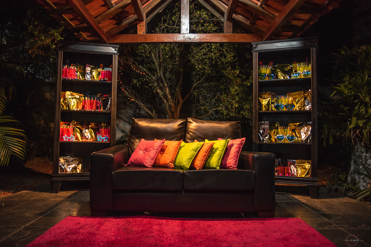 launge para festa colorida