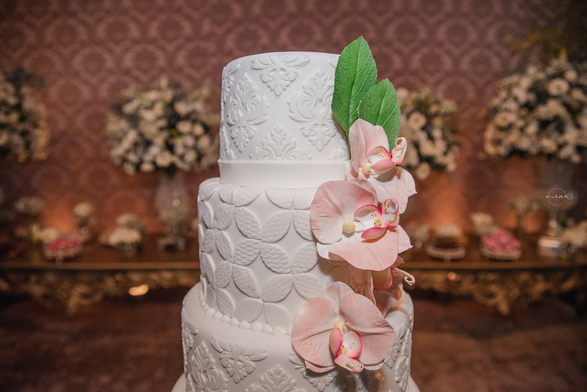 detalhes do bolo de casamento