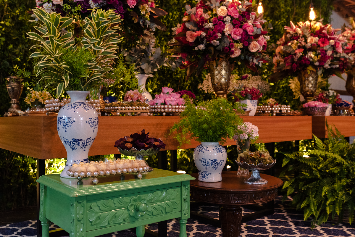 decoração boho chic na cor marsala 