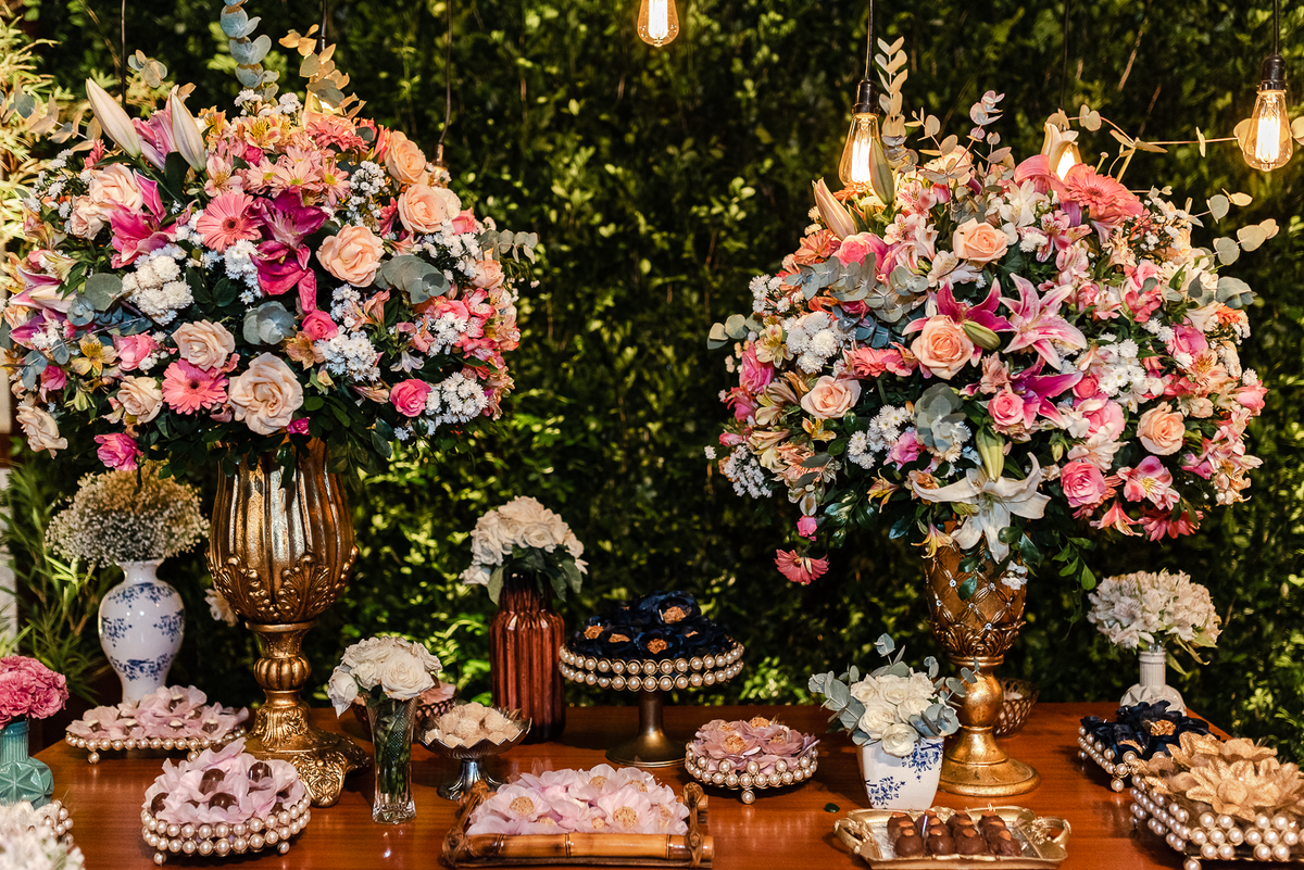 flores nos tons de rosas para casamento