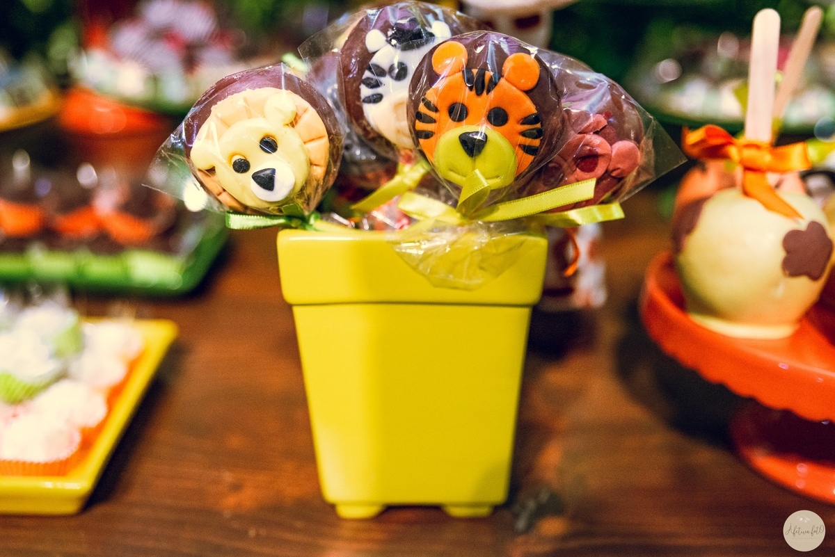 pirulitos decorativos tema safari 