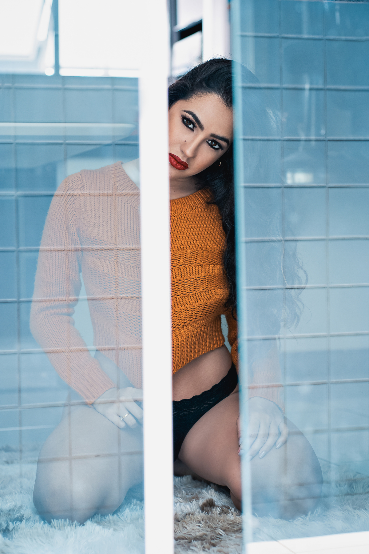 Foto com reflexo no vidro