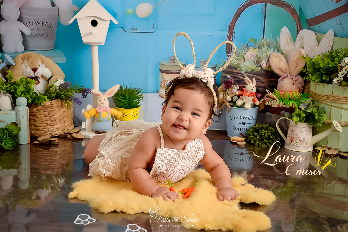 páscoa - acompanhamento mensal - cenários temáticos - coelho da páscoa - fotos em estúdio - infantil - kids - ensaio de bebês - crescimento infantil - menino - menina - Xinguara - Pará -  Drica studio - fotografia - fotos