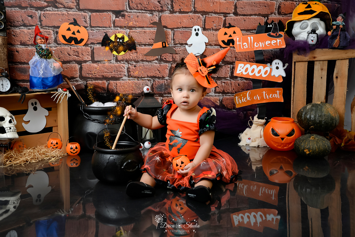 Fotos de bebe - mini sessão - book Halloween - sessão gostosura - ensaio Xinguara 