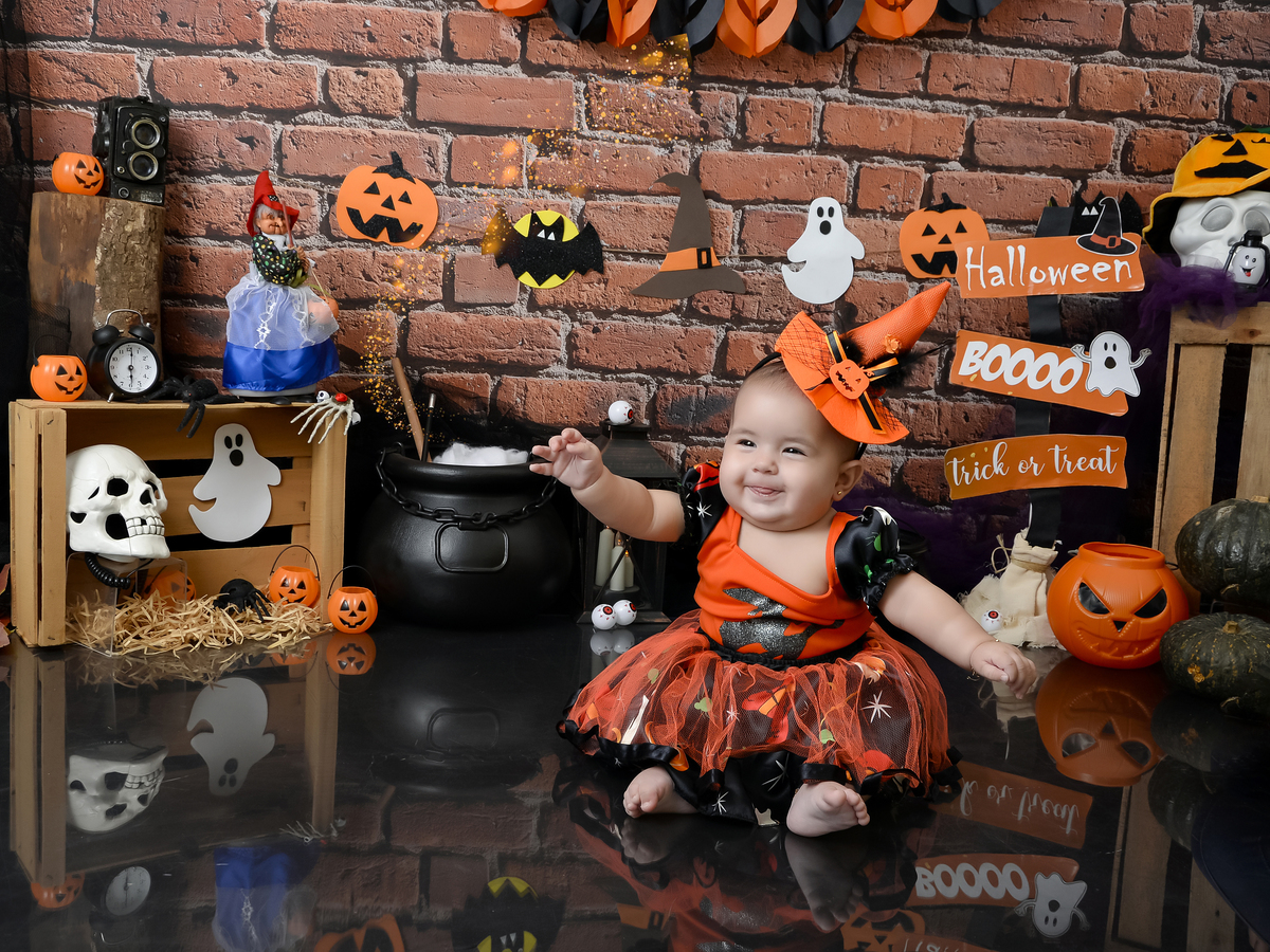 Drica Studio - fotos bebe - acompanhamento mensal -fotos halloween - cenario halloween -fotos Xinguara - ensaio bebe  