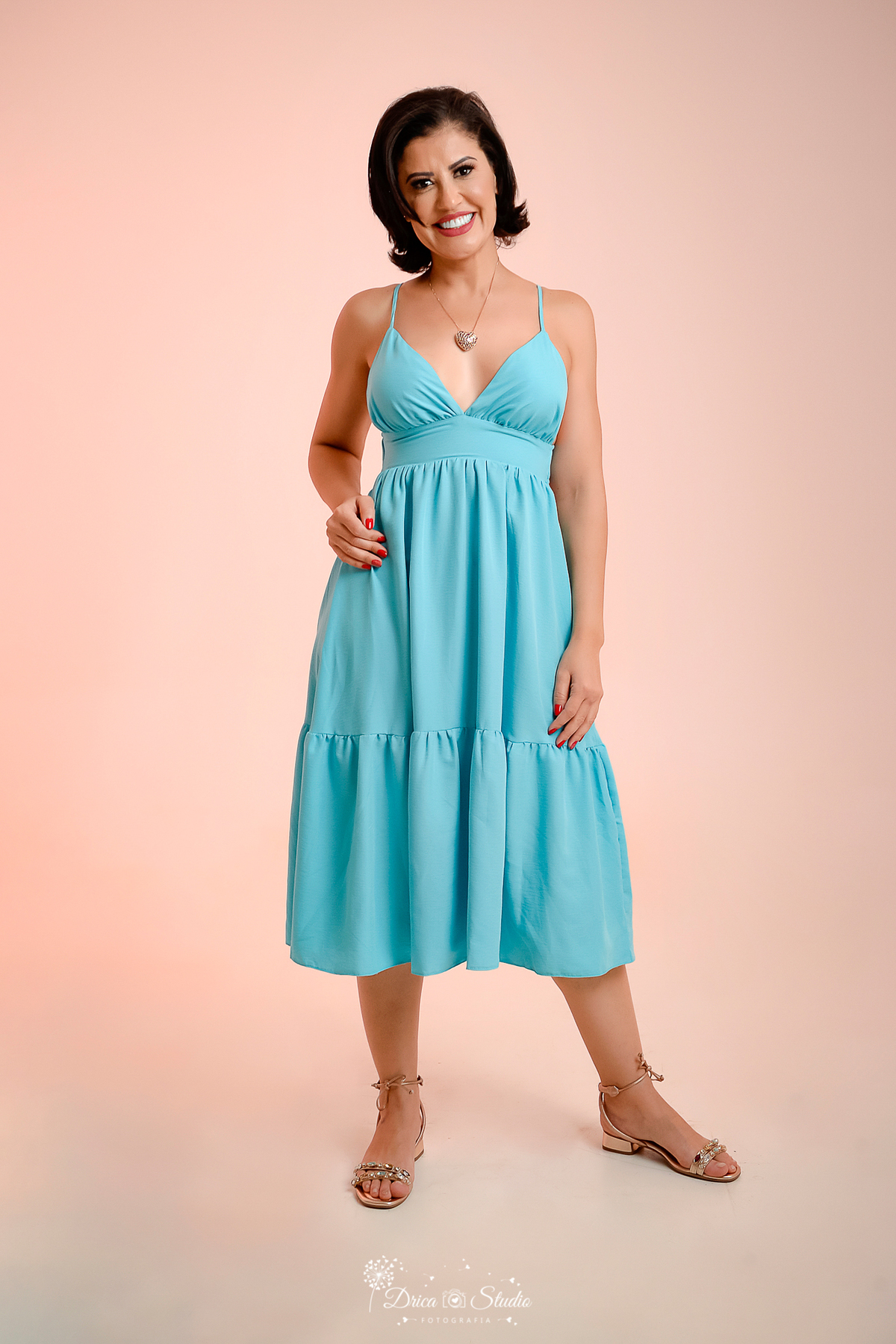 Drica Studio Fotografias  - Drica Studio Xinguara Para - book adulto - vestido azul - moda - elegantes 