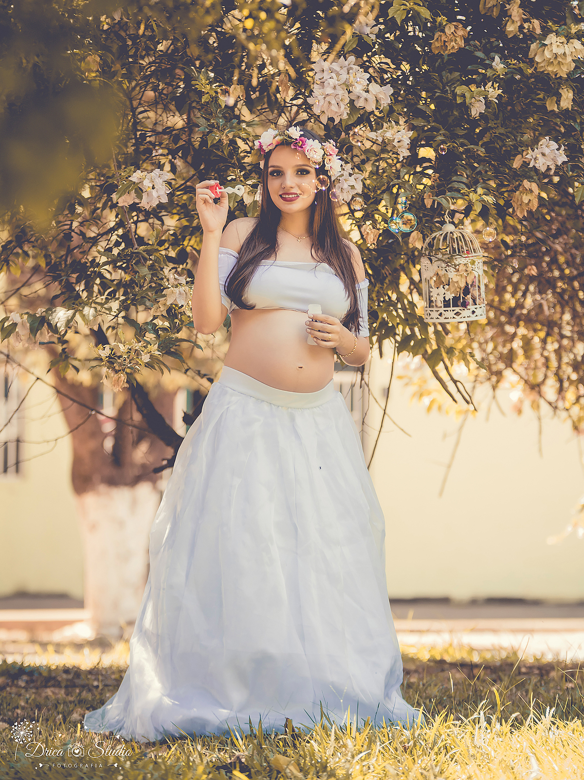 Ensaio de gestante-gestante-Fotógrafa de gestante- Xinguara-Pará-Drica Studio Fotografia-Book de gestante-ensaio externo- gravida e linda-fotógrafa de família-melhor fotógrafa- fotografa em Xinguara-maternidade-gravidiva-coroa de flor-gaiola.