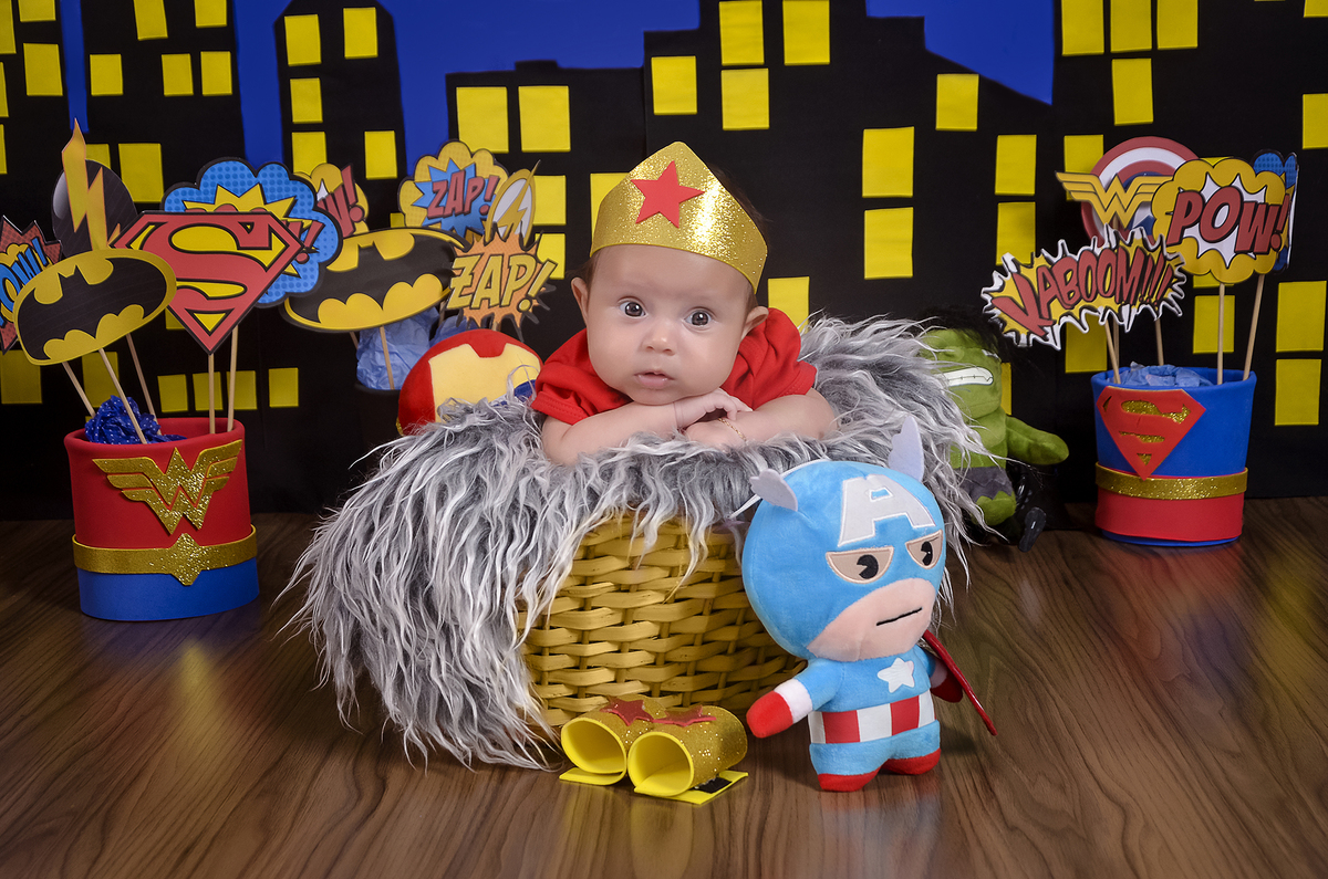 Super bebê-ensaio infantil mulher maravilha- foto-super herói-acompanhamento mensal- acompanhamento infantil - cenário - cenário temático-book- mini- sessão Kids-Drica Studio Fotografias-Xinguara  