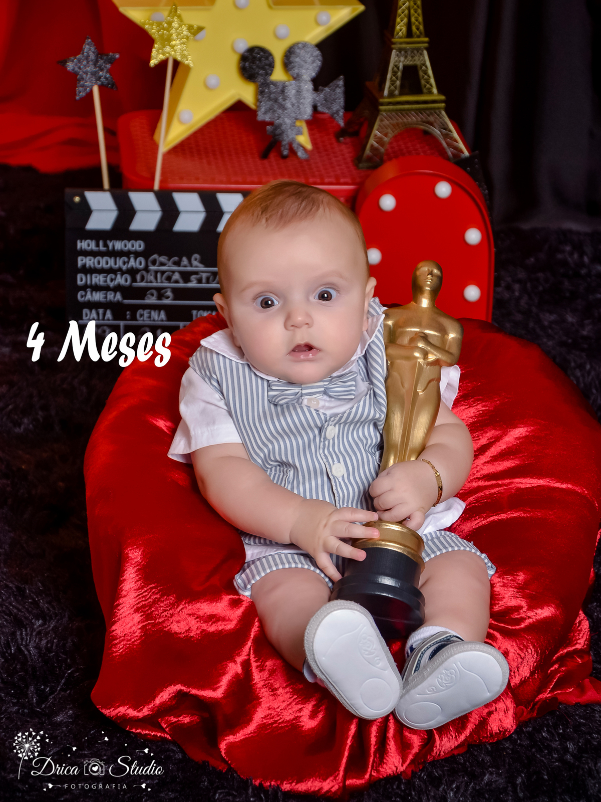 Ensaio infantil-cenário Óscar 2019-Troféu Óscar-e o óscar vai para-estrela da noite-lindo-assustado com o resultado-Hollywood-Book infantil-acompanhamento-criança-estúdio infantil-Fotografa de família-Fotografa em Xinguara-Drica Studio Fotografia-Pará.