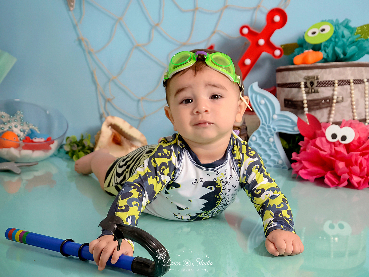 Fundo do mar - cenário - infantil - fotos - fotografia infantil - drica studio - xinguara - Pará - sereia - mamães de plantão - cenário infantil - fotos de crianças - fotos infantis - acompanhamento mensal  