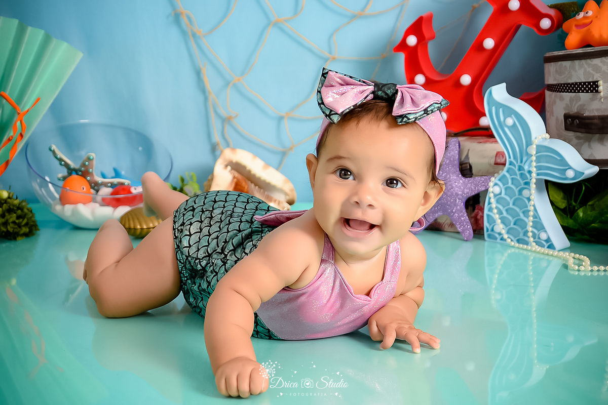 Fundo do mar - cenário - infantil - fotos - fotografia infantil - drica studio - xinguara - Pará - sereia - mamães de plantão - cenário infantil - fotos de crianças - fotos infantis - acompanhamento mensal  