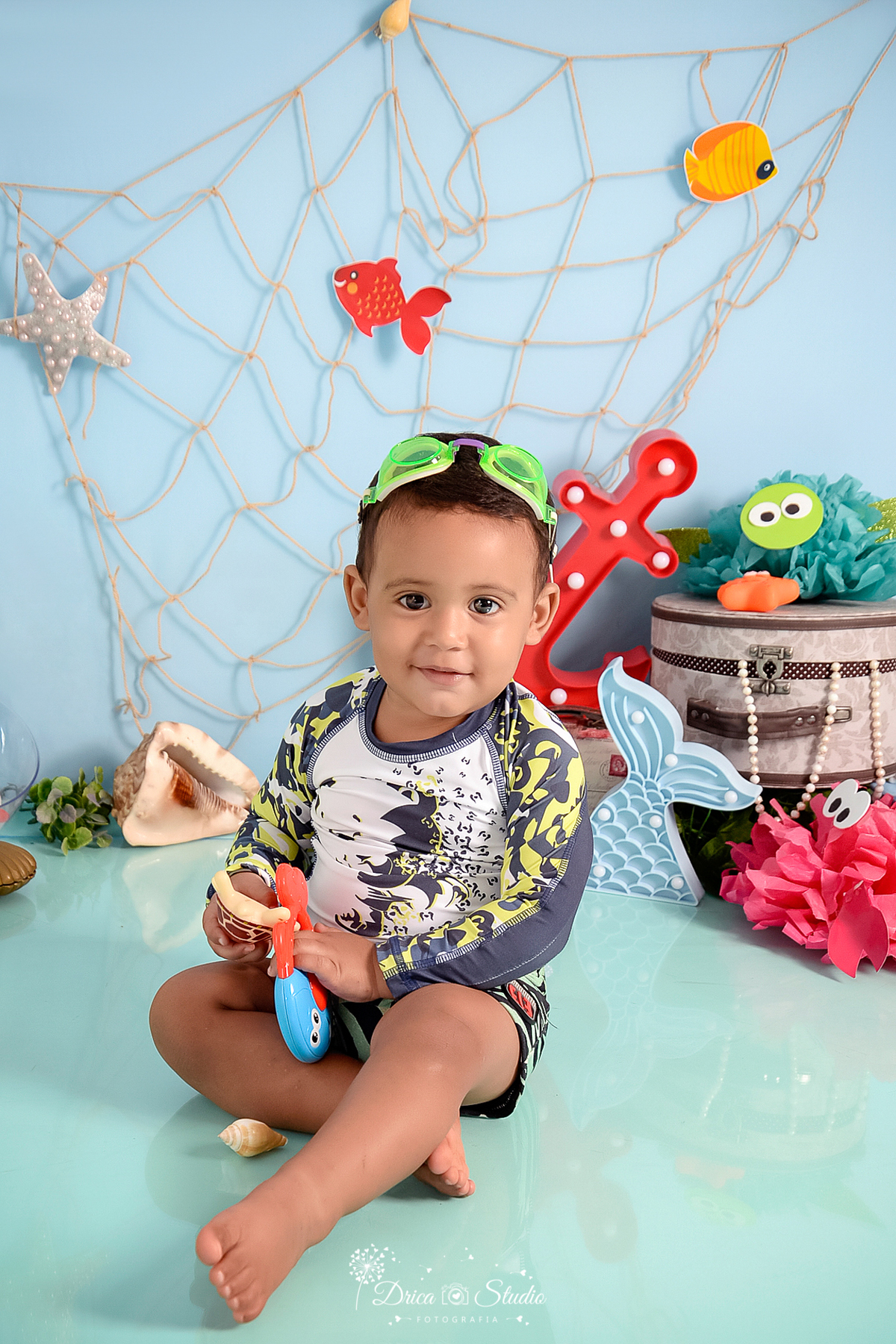 Fundo do mar - cenário - infantil - fotos - fotografia infantil - drica studio - xinguara - Pará - sereia - mamães de plantão - cenário infantil - fotos de crianças - fotos infantis - acompanhamento mensal  