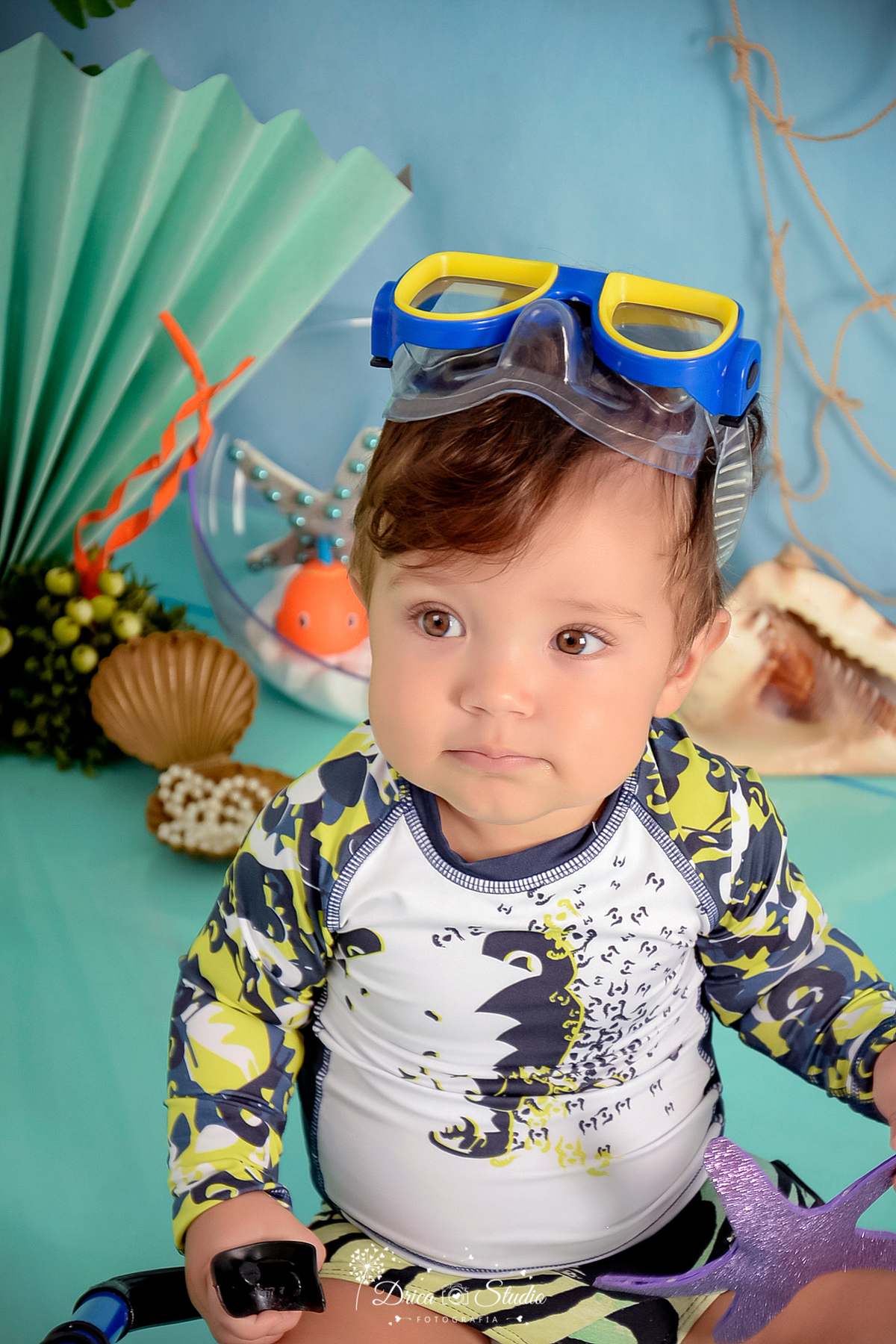 Fundo do mar - cenário - infantil - fotos - fotografia infantil - drica studio - xinguara - Pará - sereia - mamães de plantão - cenário infantil - fotos de crianças - fotos infantis - acompanhamento mensal  