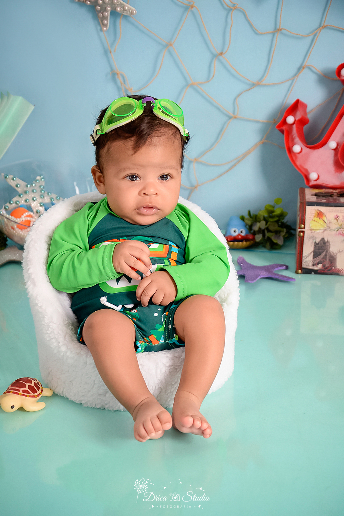 Fundo do mar - cenário - infantil - fotos - fotografia infantil - drica studio - xinguara - Pará - sereia - mamães de plantão - cenário infantil - fotos de crianças - fotos infantis - acompanhamento mensal  