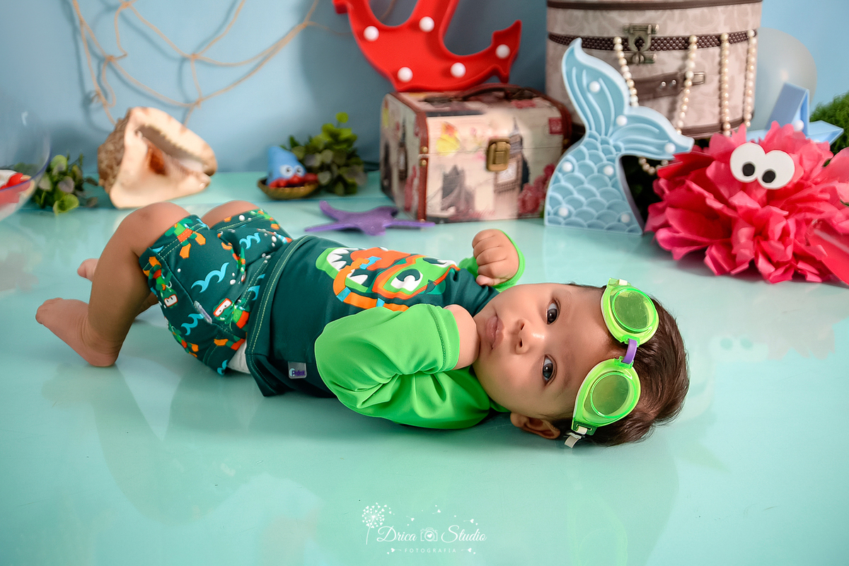 Fundo do mar - cenário - infantil - fotos - fotografia infantil - drica studio - xinguara - Pará - sereia - mamães de plantão - cenário infantil - fotos de crianças - fotos infantis - acompanhamento mensal  