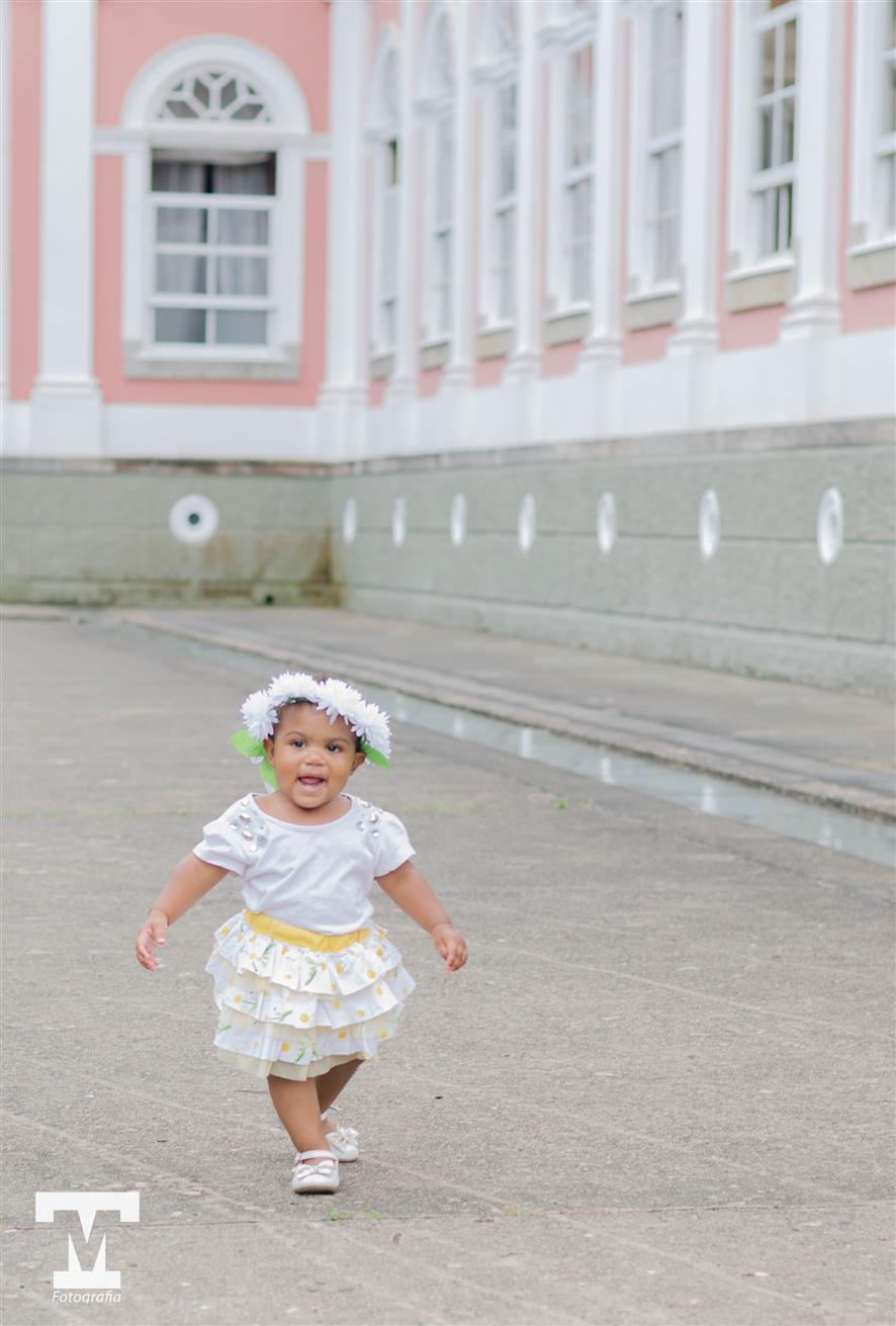 Ensaio - menina - Um ano - criança - infantil - Museu Imperial  - Petrópolis - RJ 
