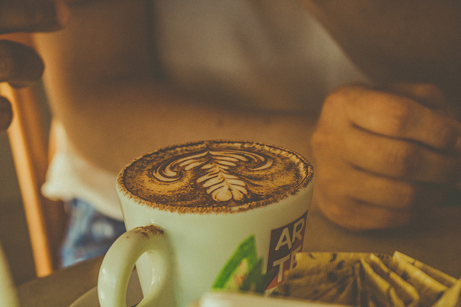 detalhe xicara de cafe