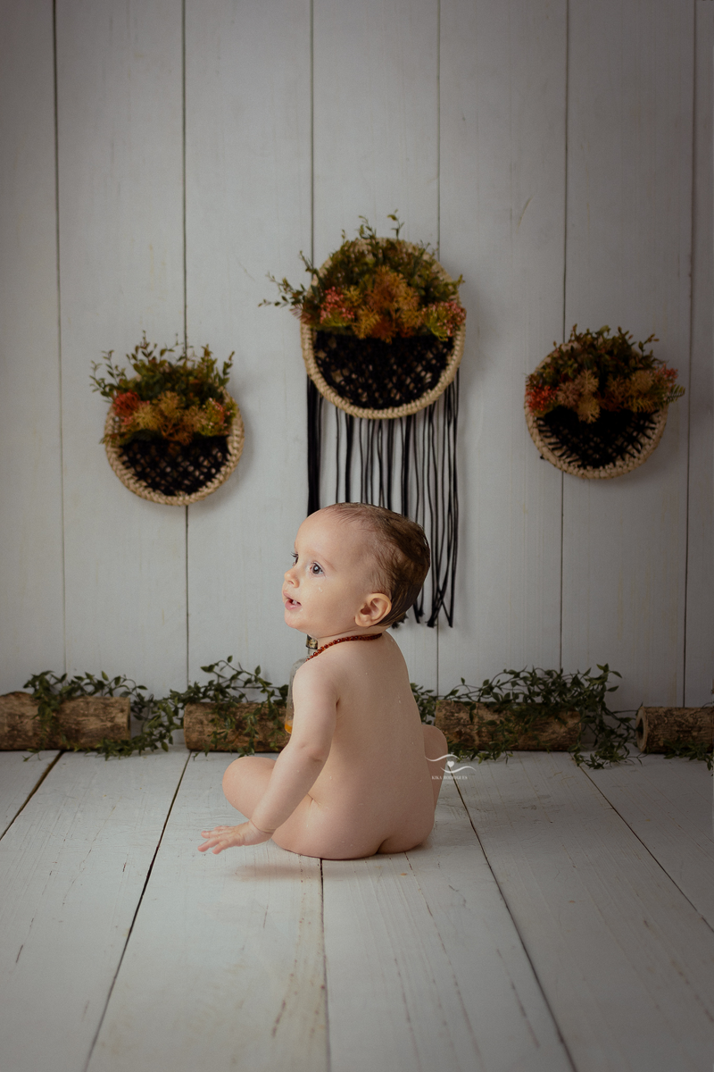 Cake Smash  smash the cake, Boho, Kika Rodrigues, Guarulhos, preto, branco, floral, boy, crochê, macrame, artesanal, marrom, madeira