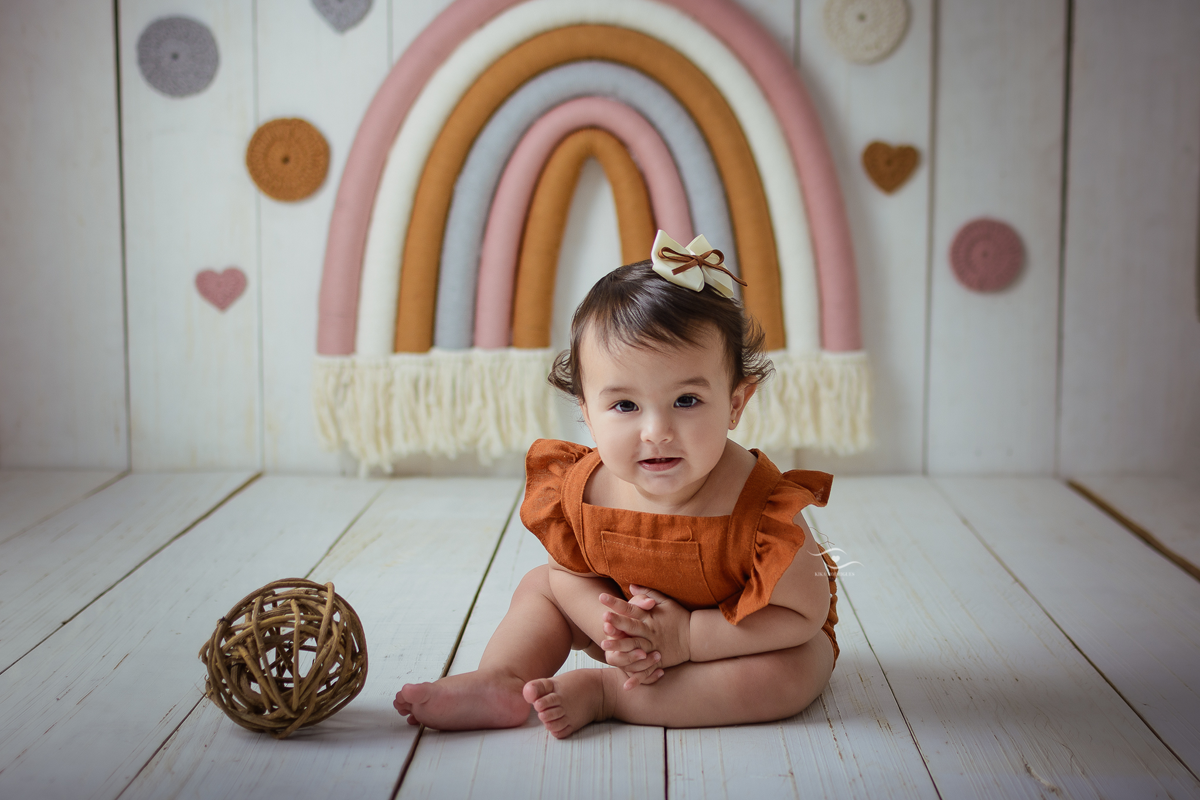 Cake Smash, smash the cake, Boho, Kika Rodrigues, Guarulhos, rainbow, arco-iris, rose, terracota, laranja, crochê, macrame, artesanal, marrom, madeira, luxo, exclusivo