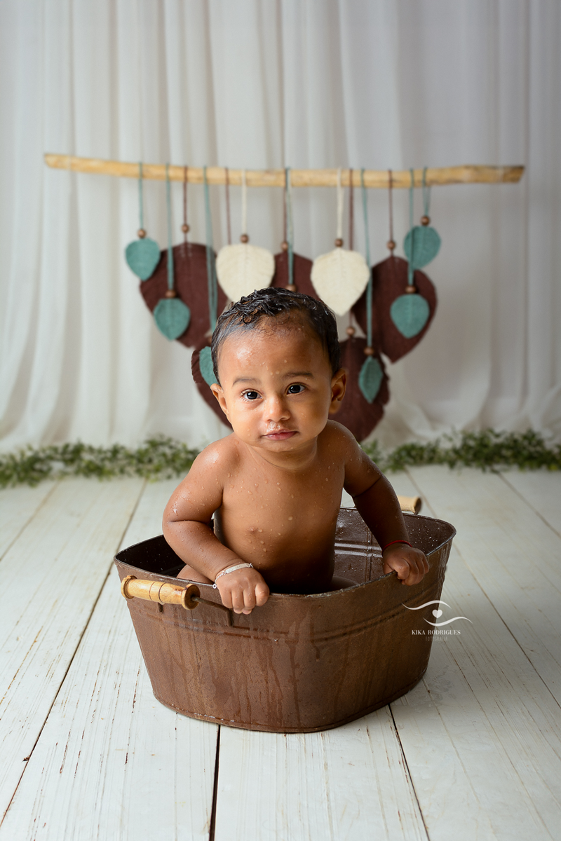 Cake Smash, smash the cake, Boho, Kika Rodrigues, Guarulhos, floral, terracota, verde, folhas, crochê, macrame, artesanal, marrom, madeira, luxo, exclusivo, clean