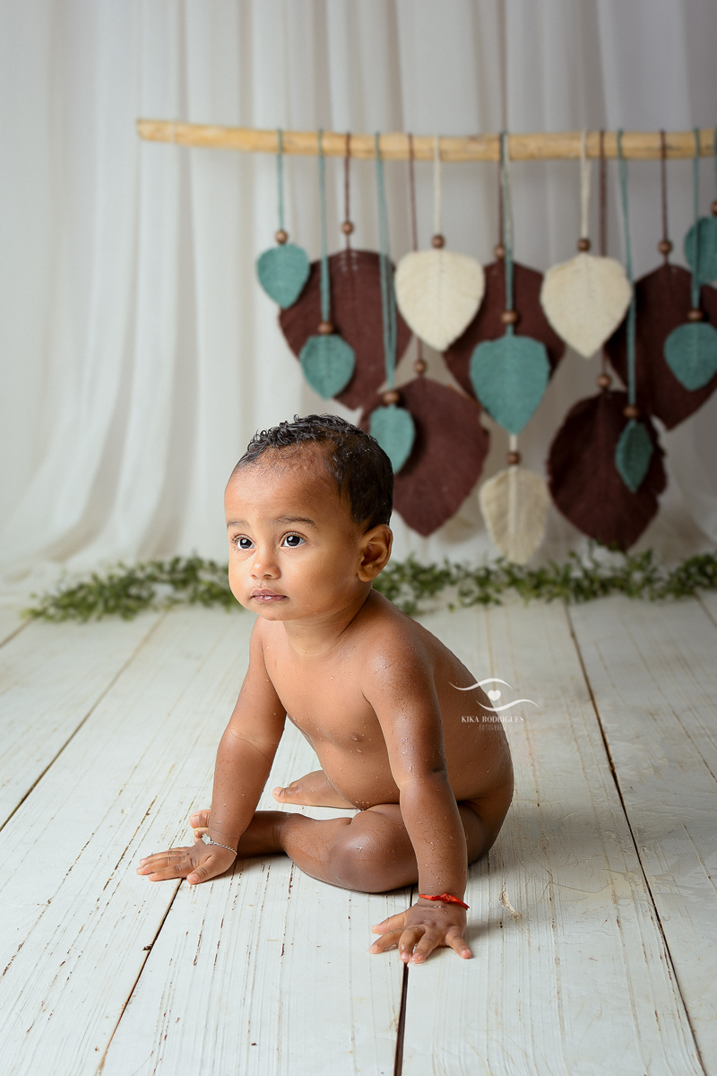 Cake Smash, smash the cake, Boho, Kika Rodrigues, Guarulhos, floral, terracota, verde, folhas, crochê, macrame, artesanal, marrom, madeira, luxo, exclusivo, clean