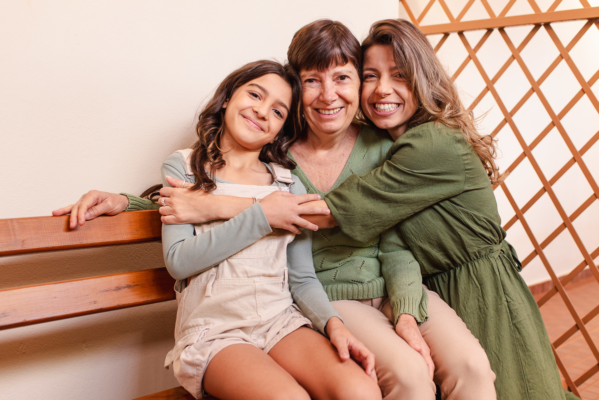 Avó, mãe e filha