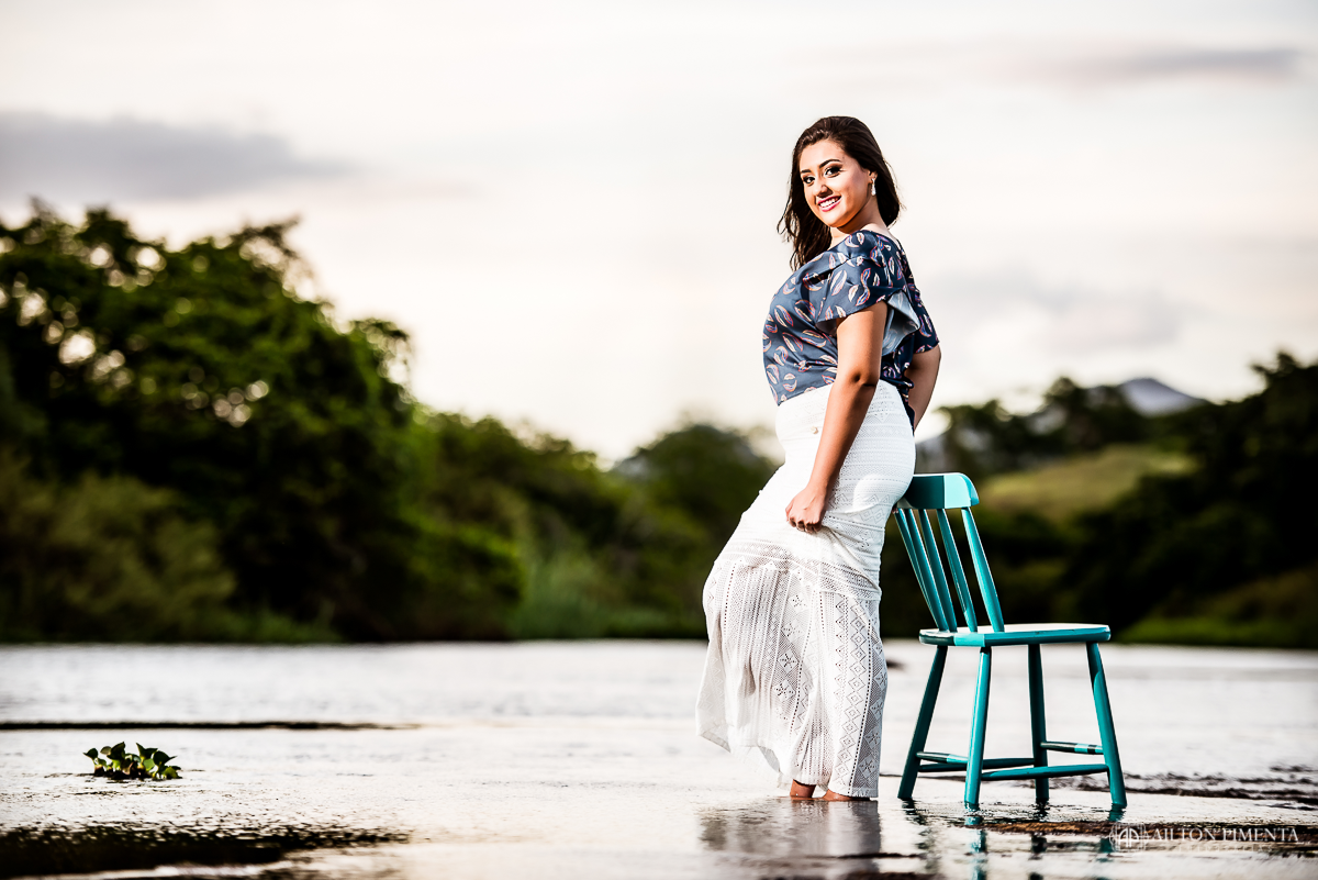 ensaio com 15 anos na cahoeira