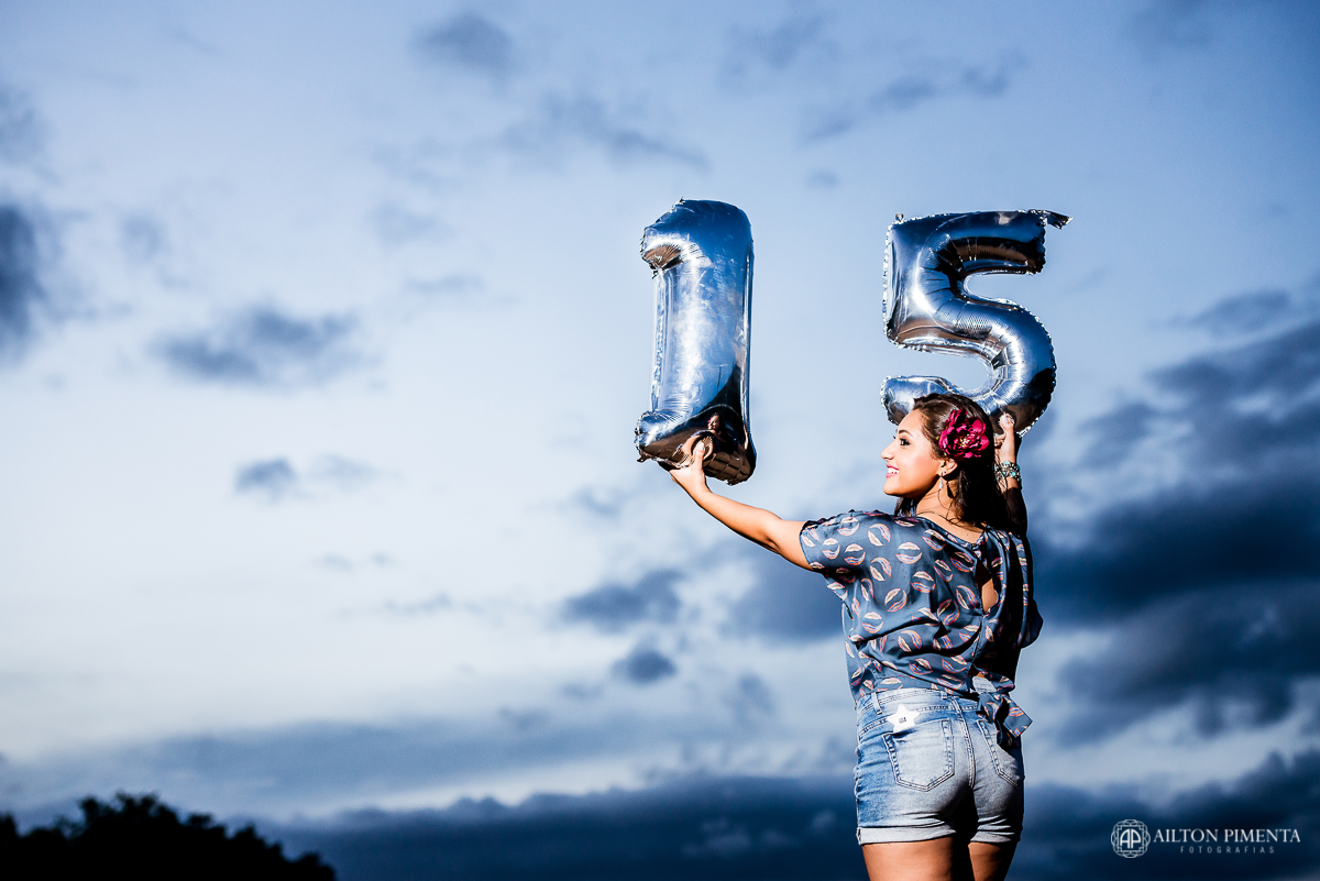 ensaio  com balao 15 anos