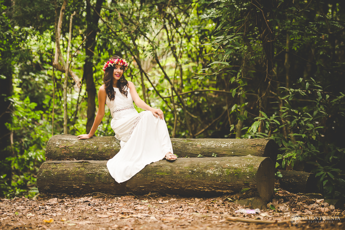 ensaio 15 anos na mata