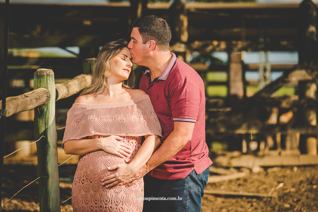 foto gestante no curral