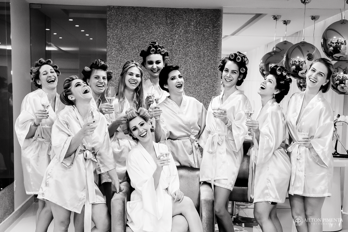 madrinhas com a noiva