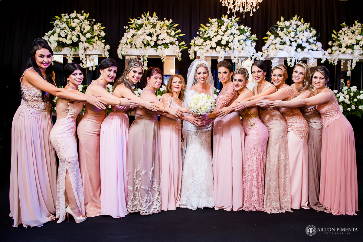 foto com as madrinhas