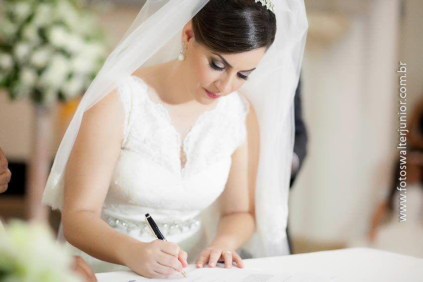 assinatura da noiva
