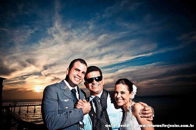 fotografo Walter Junior com os noivos
