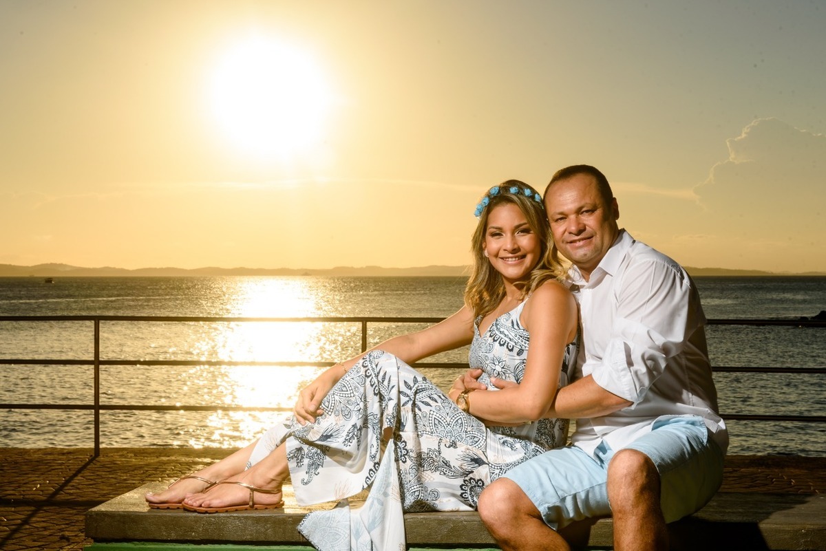 ensaio pré casamento no por do sol