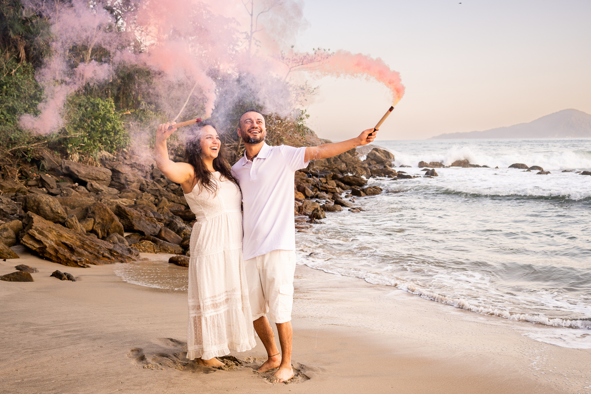 ENSAIO GESTANTE REVELAÇÃO - PRAIA DAS CONCHAS (GUARUJÁ-SP)