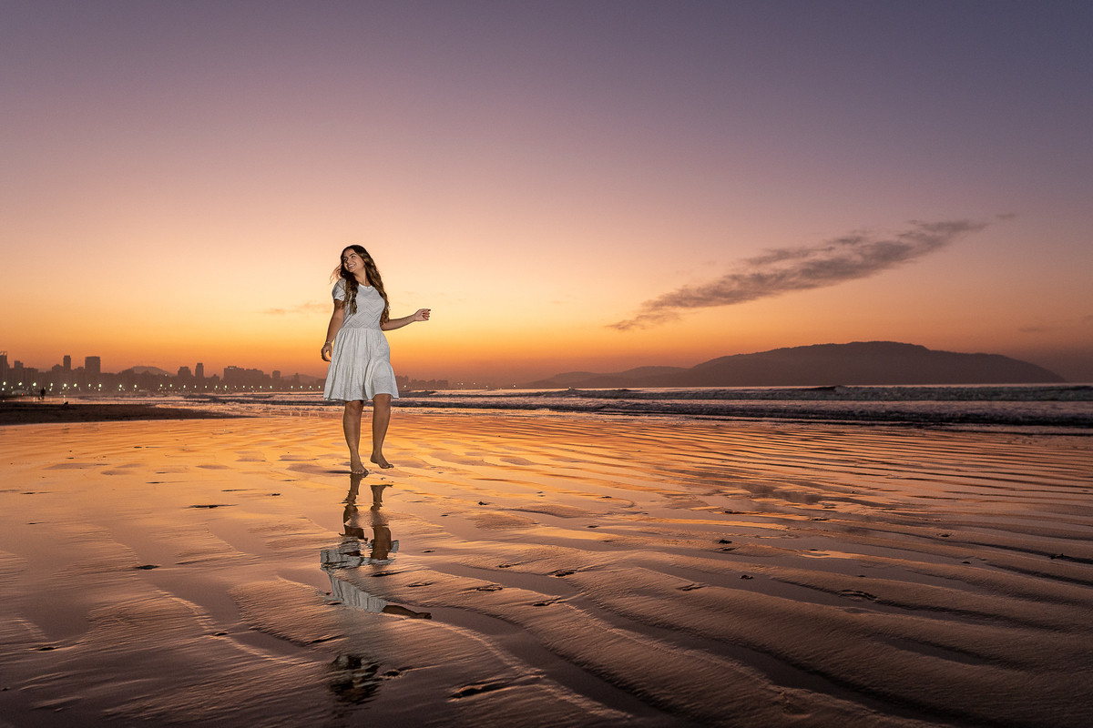 ENSAIO DE 15 ANOS NA PRAIA DE SANTOS-SP