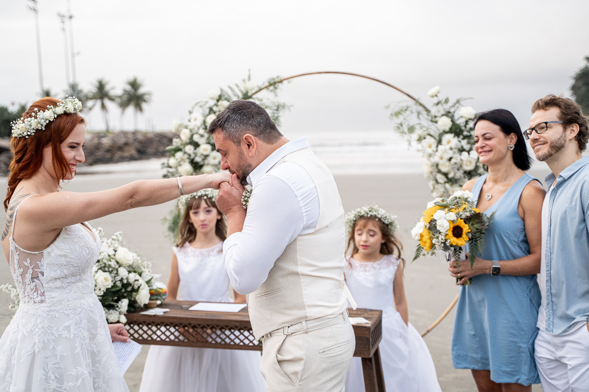 CASAMENTO NA PRAIA DE SANTOS-SP