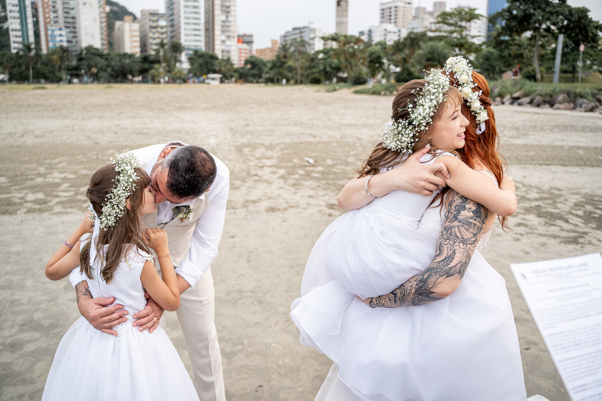 CASAMENTO NA PRAIA DE SANTOS-SP