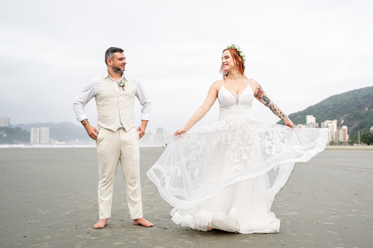 CASAMENTO NA PRAIA DE SANTOS-SP